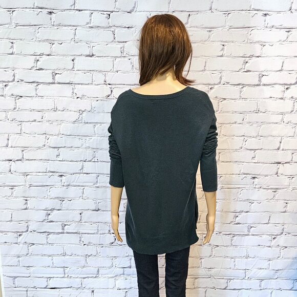 TROUVE, Long sleeve pullover hunter green tunic sweater - Picture 9 of 11